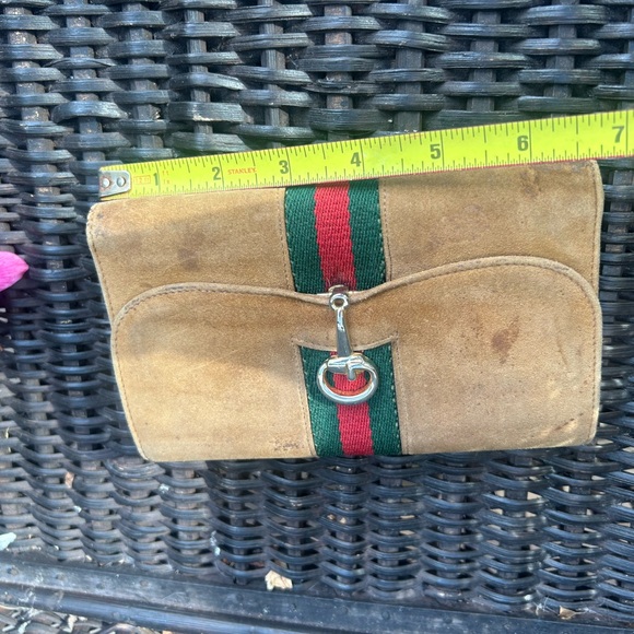 Gucci wallet suede Sherry line vintage wallet - Picture 7 of 16